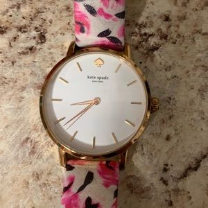 Kate Spade leather floral band watch